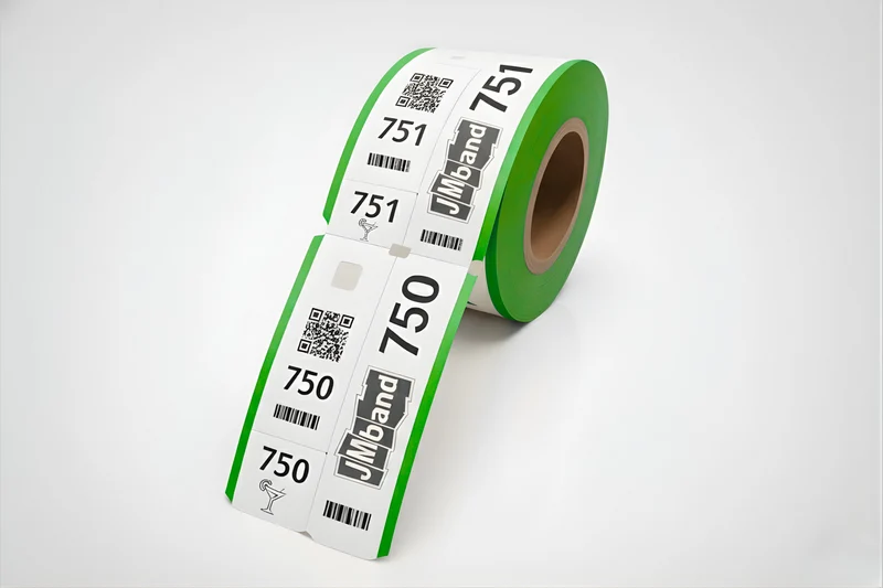 Tickets thermiques en 3 parties (1000 pièces) en rouleau