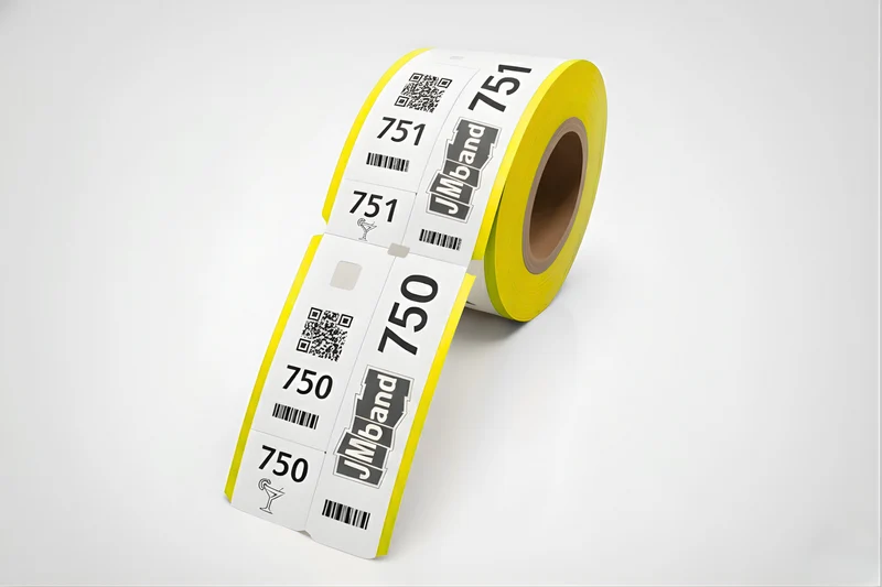 Tickets thermiques en 3 parties (1000 pièces) en rouleau