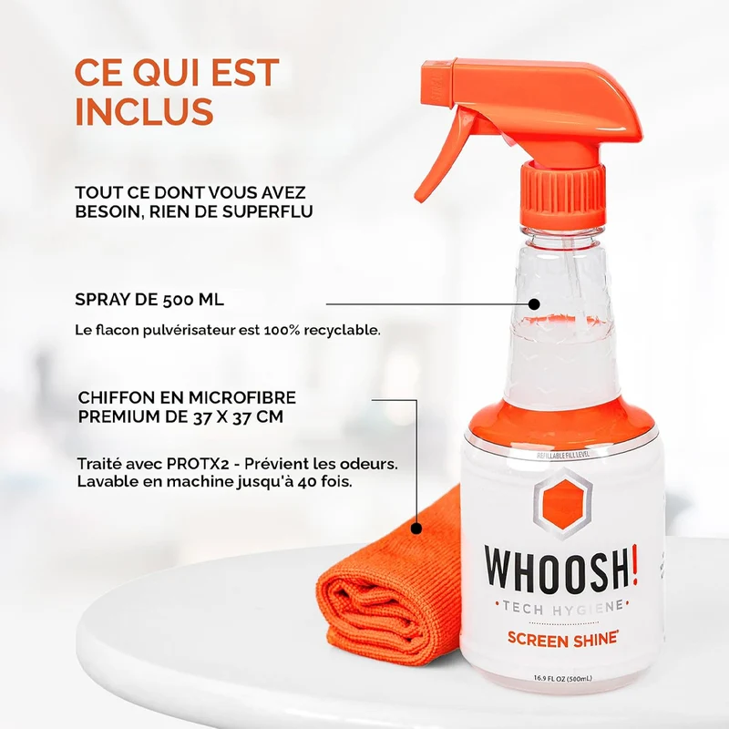 Pulvérisateur 500ml avec linge microfibre