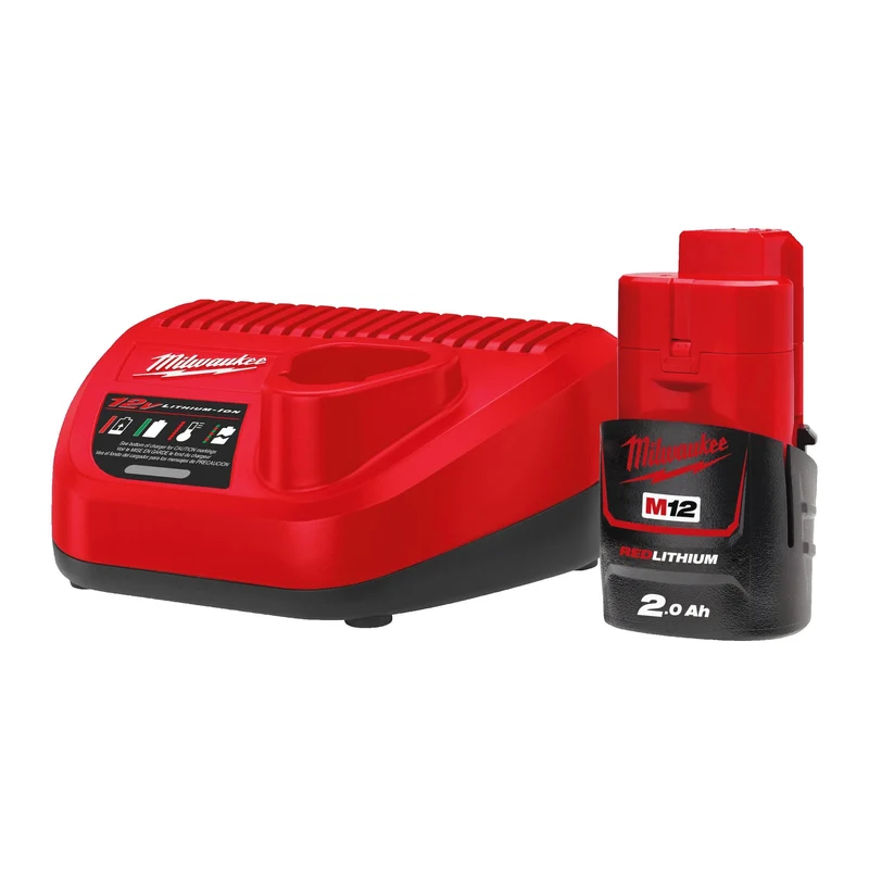 KIT Chargeur + Batterie 12V 2Ah Milwaukee M12 NRG-201