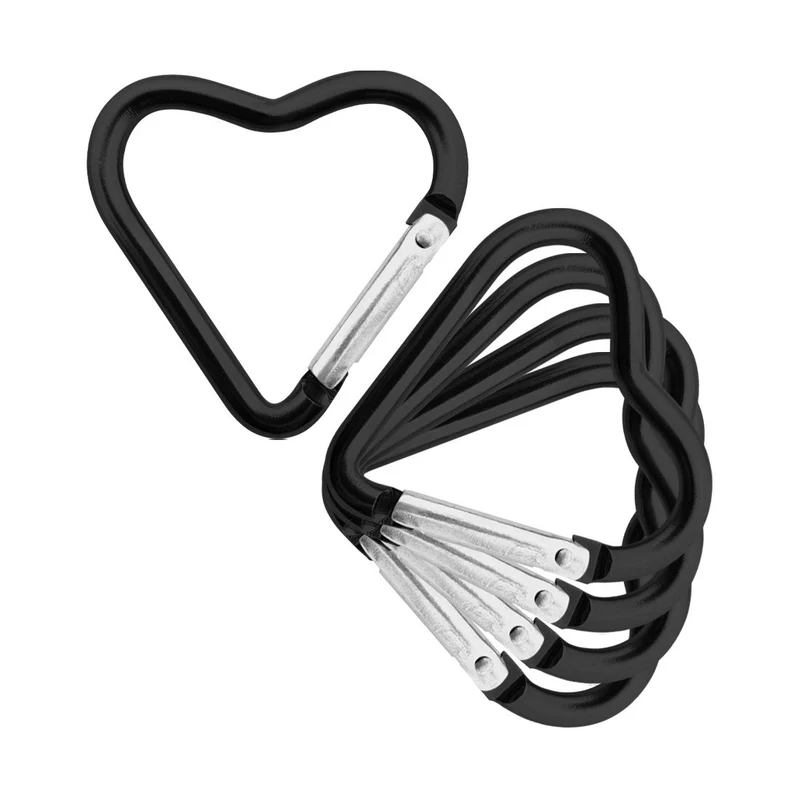 Porte-clés mousqueton cœur coloré - 44 x 43 mm - par pièce