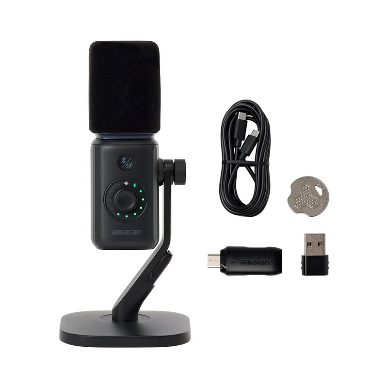 Microphone Ensemble de bureau (Charbon)