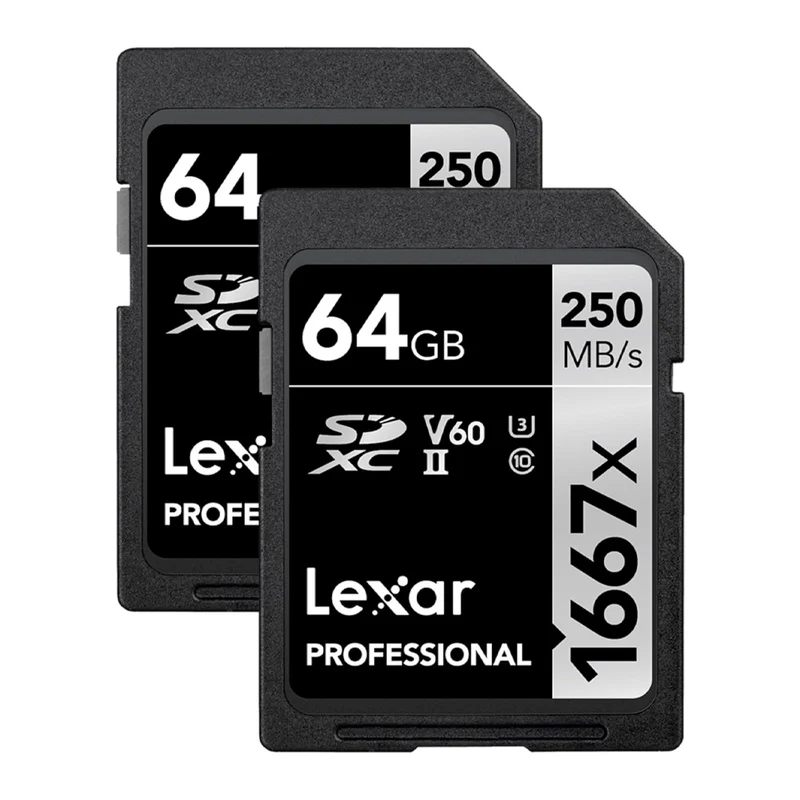 Carte Mémoire SDXC Professional UHS-II V60 64GB (Paquet de 2)