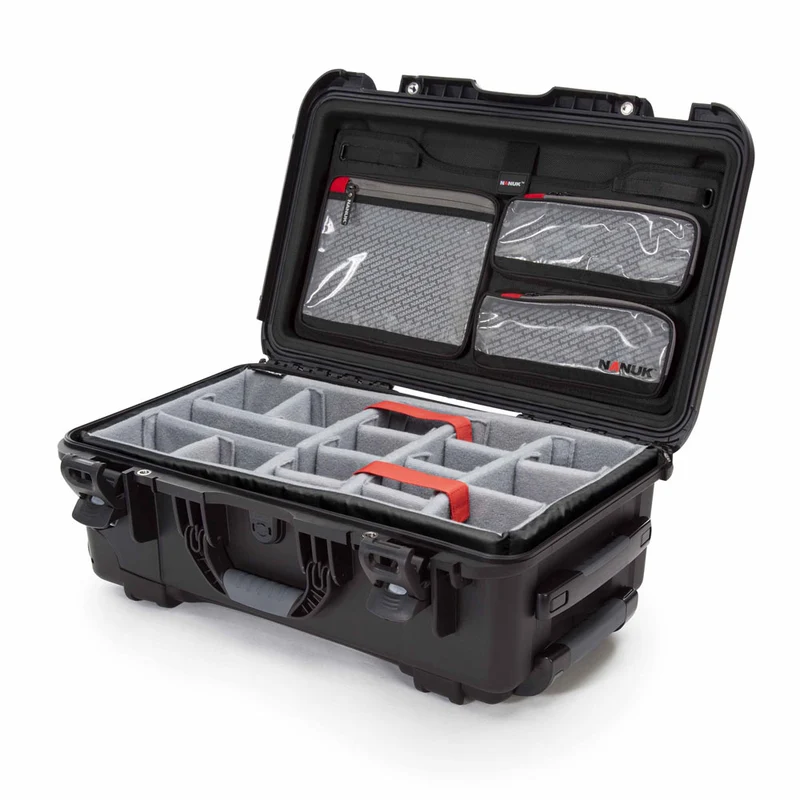 Valise Rigide à roulettes Nanuk 935 avec Séparateurs rembourrés et Organisateur de couvercle (Noir)