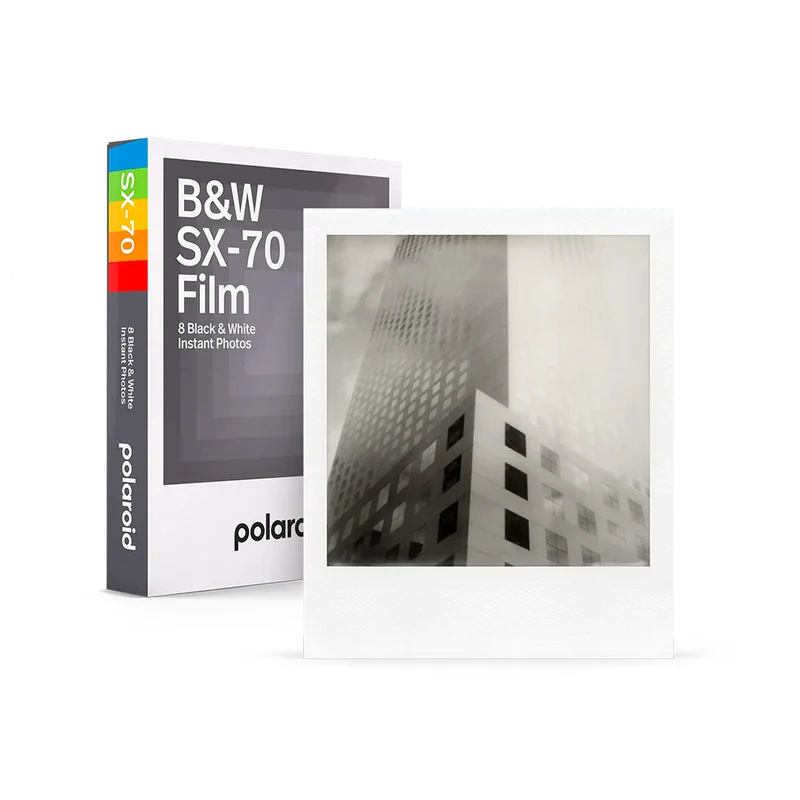 Film Instantané SX-70 Noir et Blanc (8 Poses)