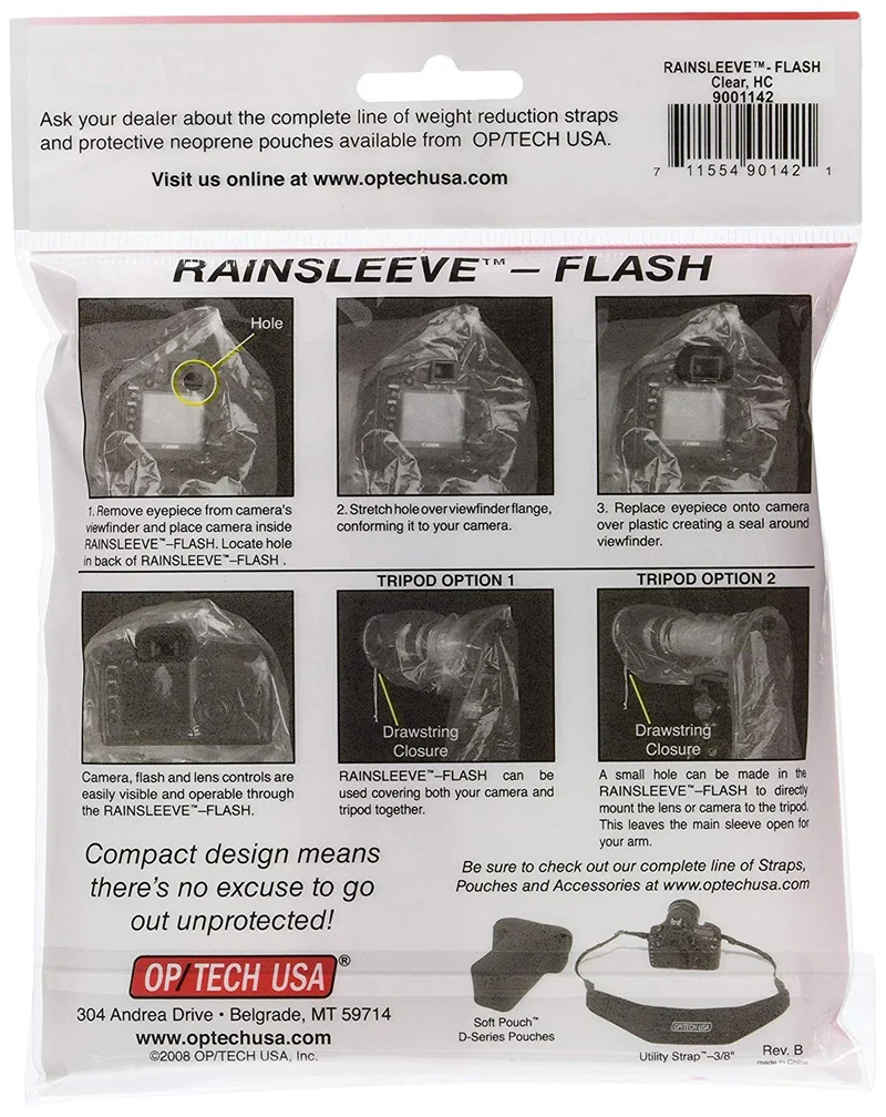Pochette à l'épreuve de la Pluie pour Flash et Objectif 14po (Paquet de 2)
