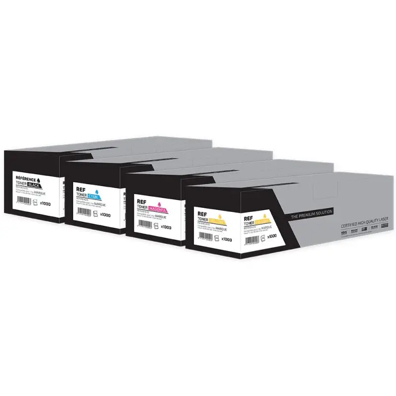 Xerox Phaser 6125 Toner Pack 4 Couleurs compatible équivalent à 6125