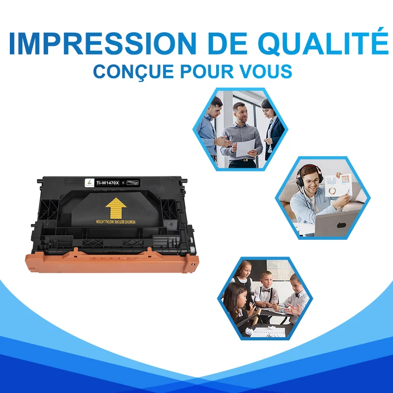 HP 147X Multipack de Toners Noir Compatibles W1470X avec puce