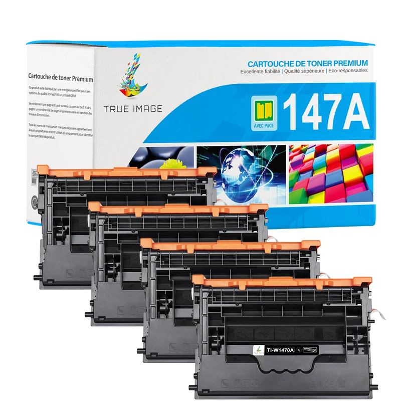 HP 147A Multipack de Toners Noir Compatibles W1470A avec puce