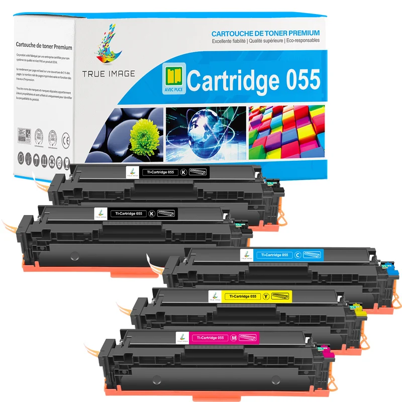 Compatible Canon 055 (Avec Puce) Toners compatibles pour Canon i-SENSYS MF742Cdw/ i-SENSYS MF744Cdw/ i-SENSYS MF746Cx