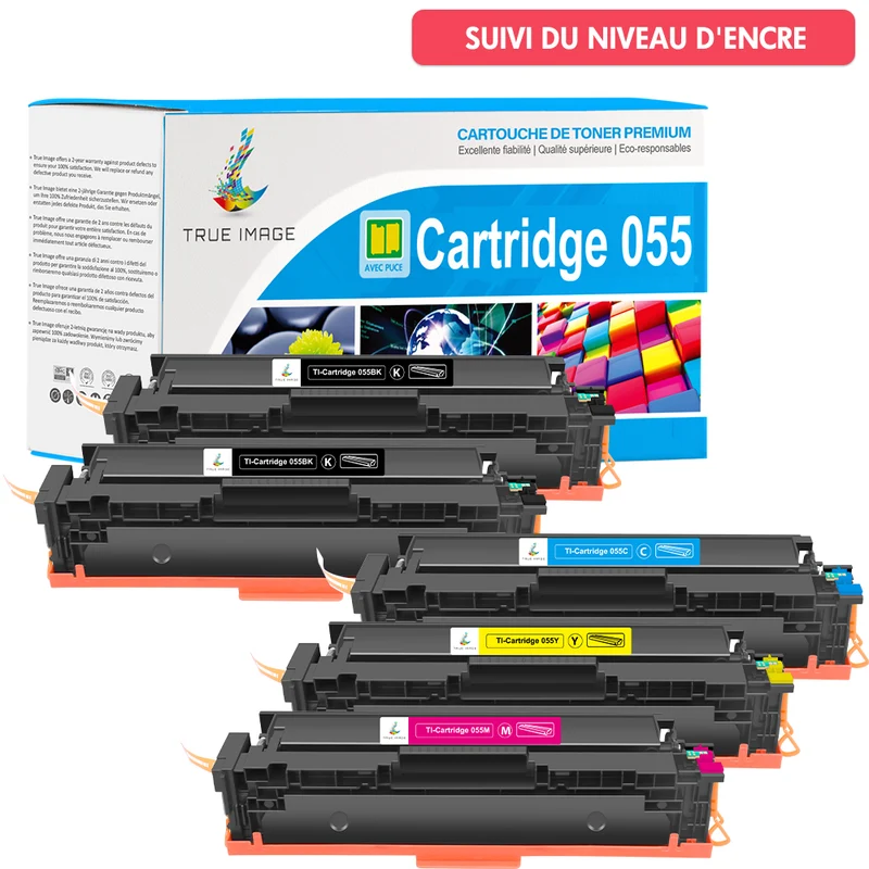 Compatible Canon 055 (Avec Puce) Toners compatibles pour Canon i-SENSYS MF742Cdw/ i-SENSYS MF744Cdw/ i-SENSYS MF746Cx