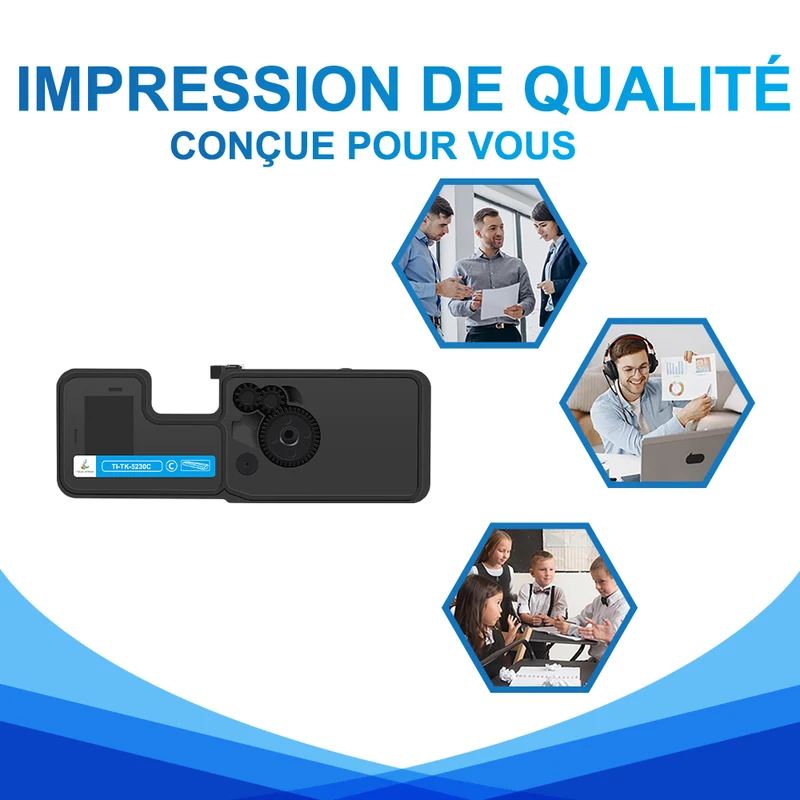 Kyocera TK-5230C Cartouche de Toner Cyan Compatible