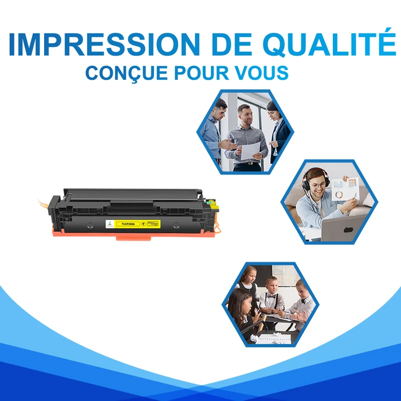 HP 205A Cartouche de Toner Jaune Compatible CF532A