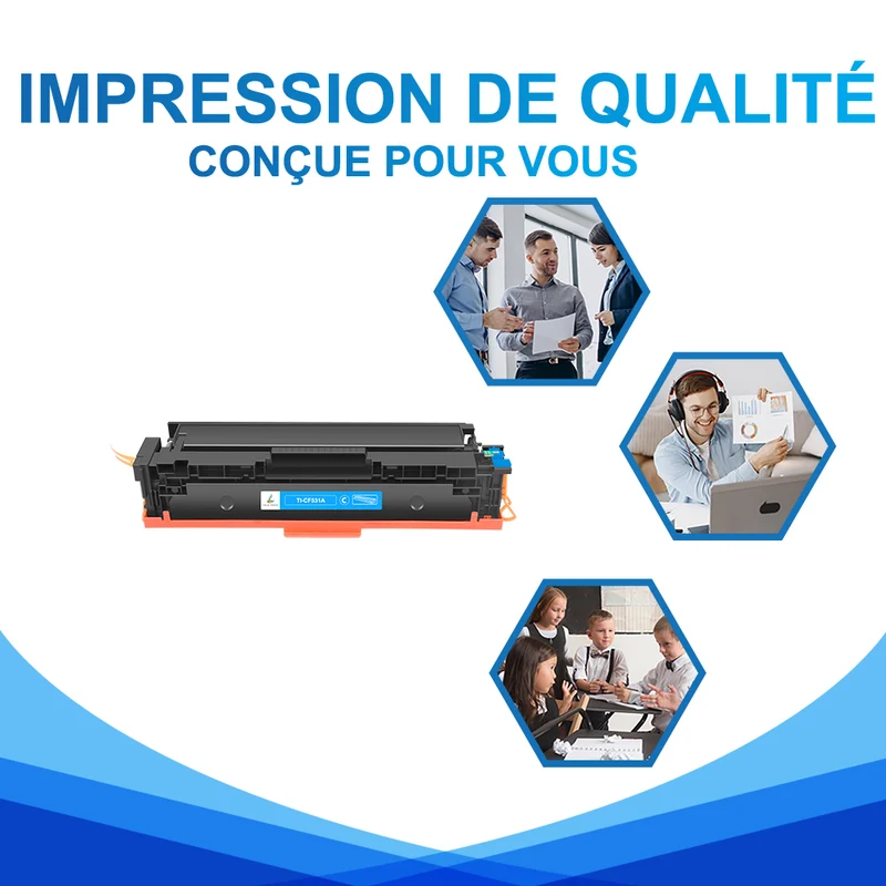 HP 205A Cartouche de Toner Cyan Compatible CF531A
