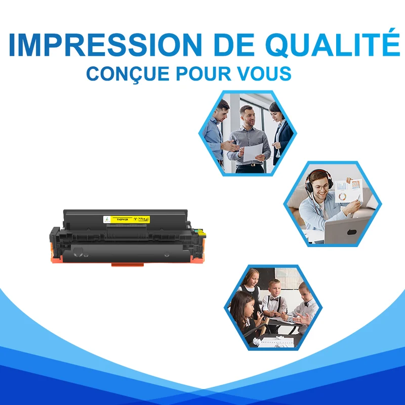 HP 410X Cartouche de Toner Jaune Compatible CF412X