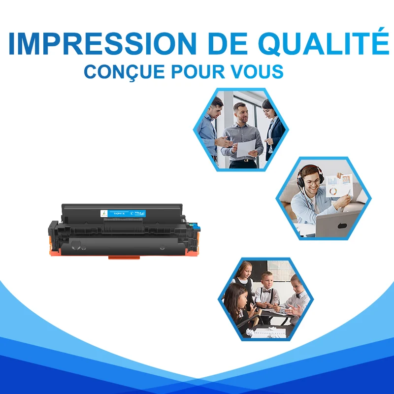 HP 410X Cartouche de Toner Cyan Compatible CF411X