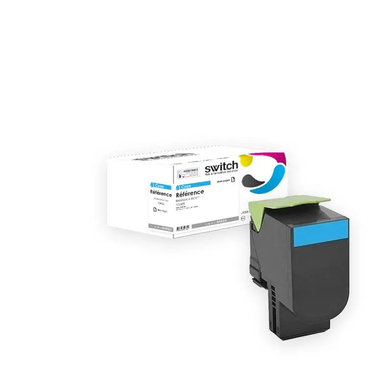 Lexmark 75M2X Toner Cyan compatible équivalent à 75M2XC0 · Switch