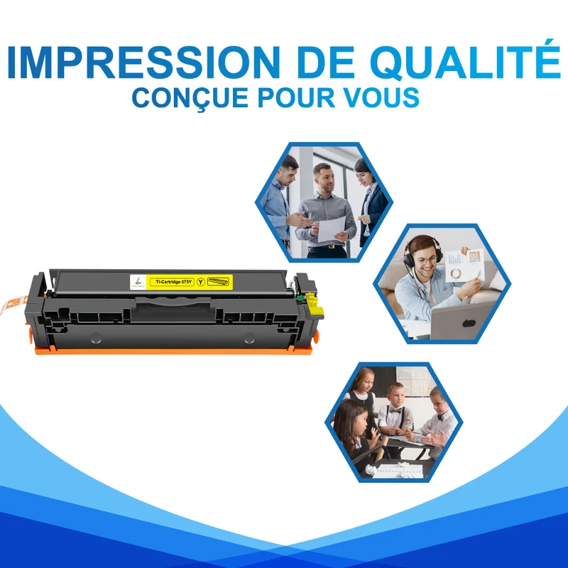 Compatible Canon 075Y Toner Jaune 6362C002