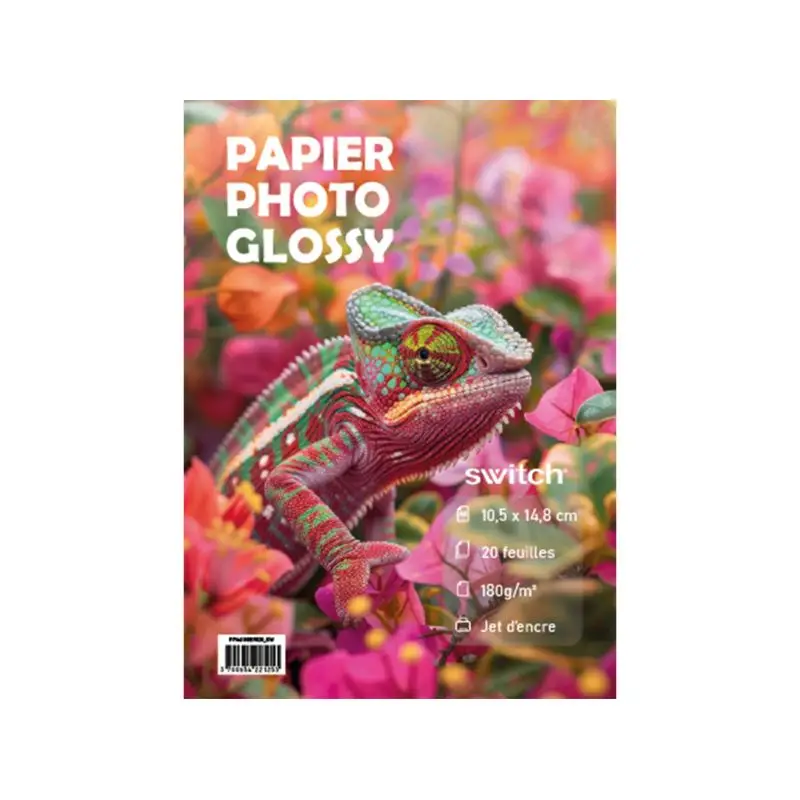 Papier photo brillant A6 180 g, 20 feuilles · Switch