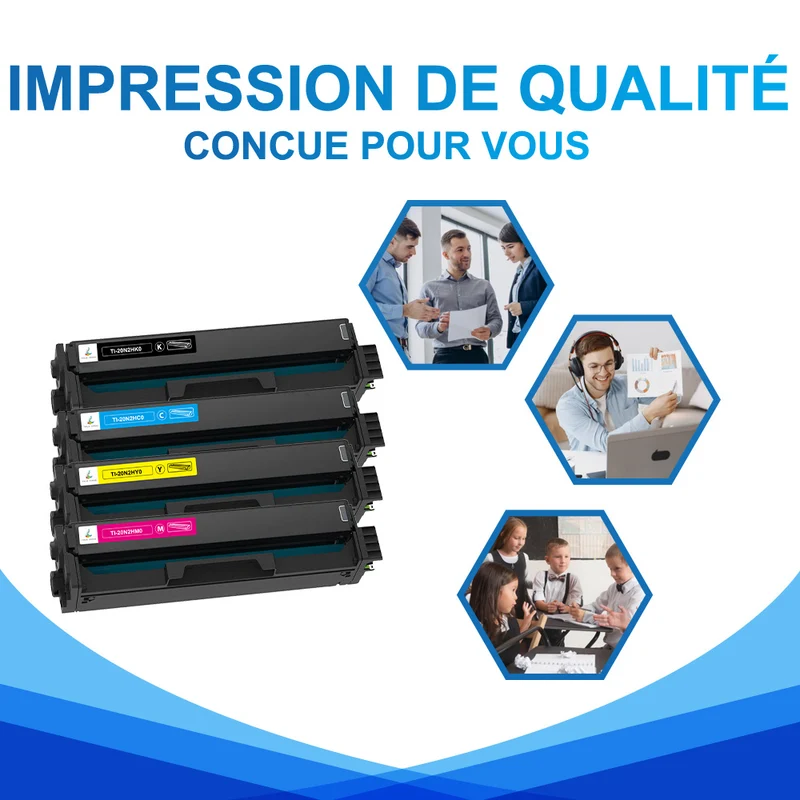 Pack 4 couleurs Toners Compatibles Lexmark CX331adwe, CX431adw, CS331dw, CS431dw