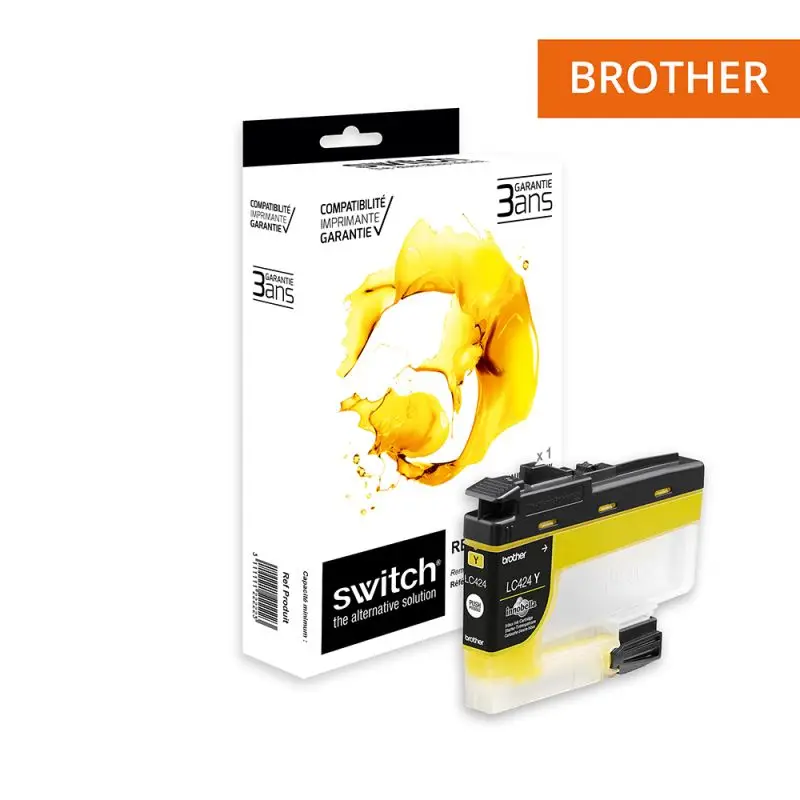 Brother 424 Cartouche Jaune compatible équivalent à LC424Y · Switch
