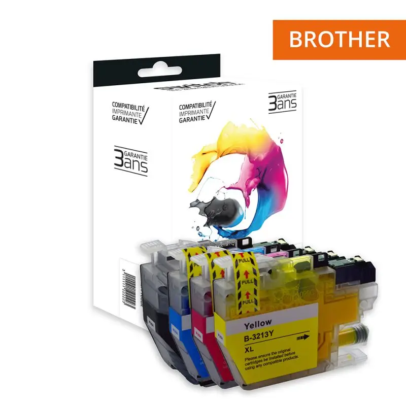 Brother 3213 Cartouche Pack 4 Couleurs compatible équivalent à LC3213 · Switch
