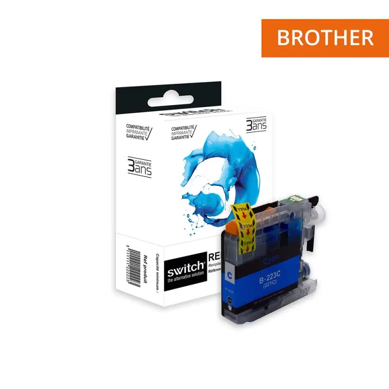 Brother 223 Cartouche Cyan compatible équivalent à LC223C · Switch