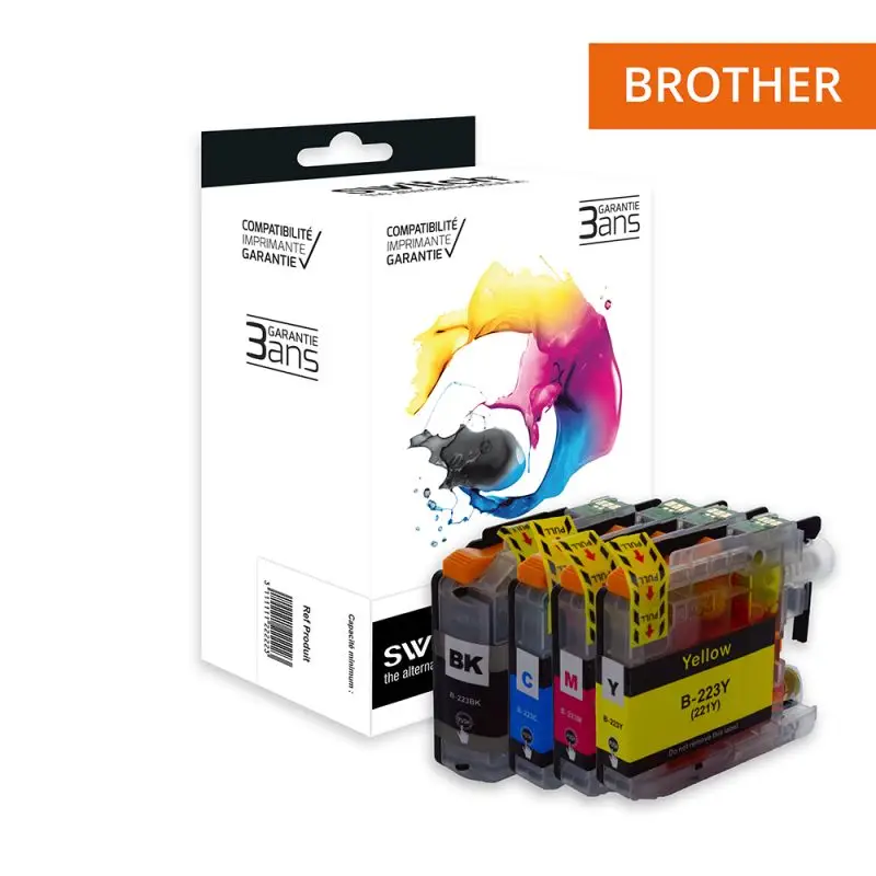 Brother 223 Cartouche Pack 4 Couleurs compatible équivalent à LC223 · Switch