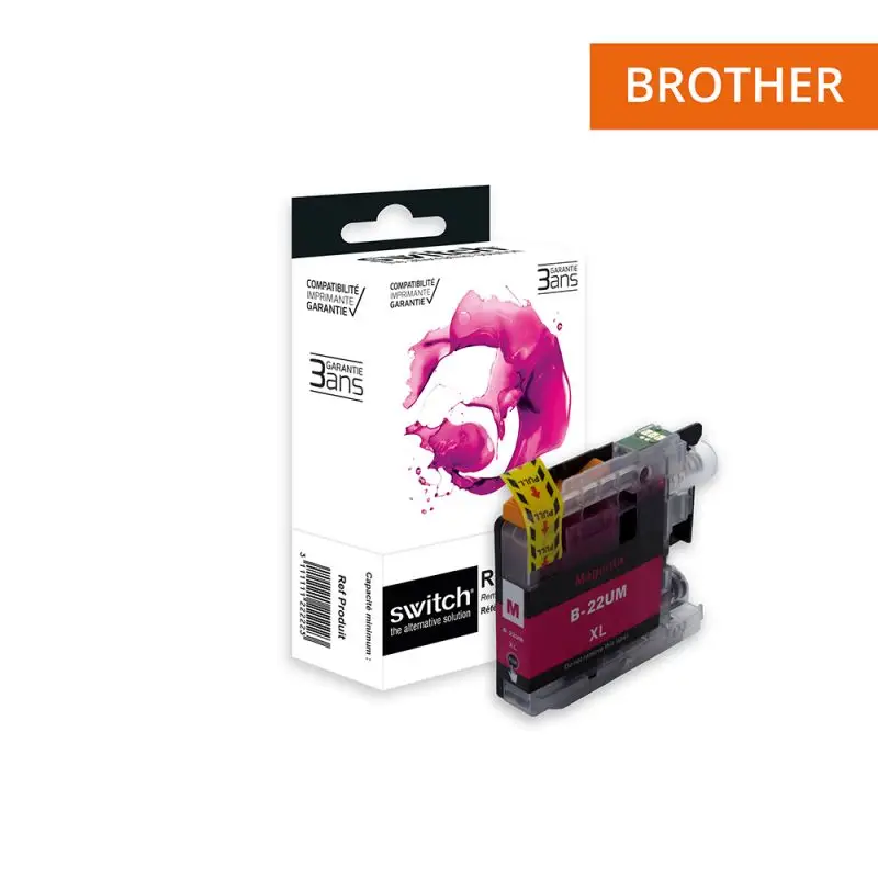Brother 22U Cartouche Magenta compatible équivalent à LC22UM · Switch