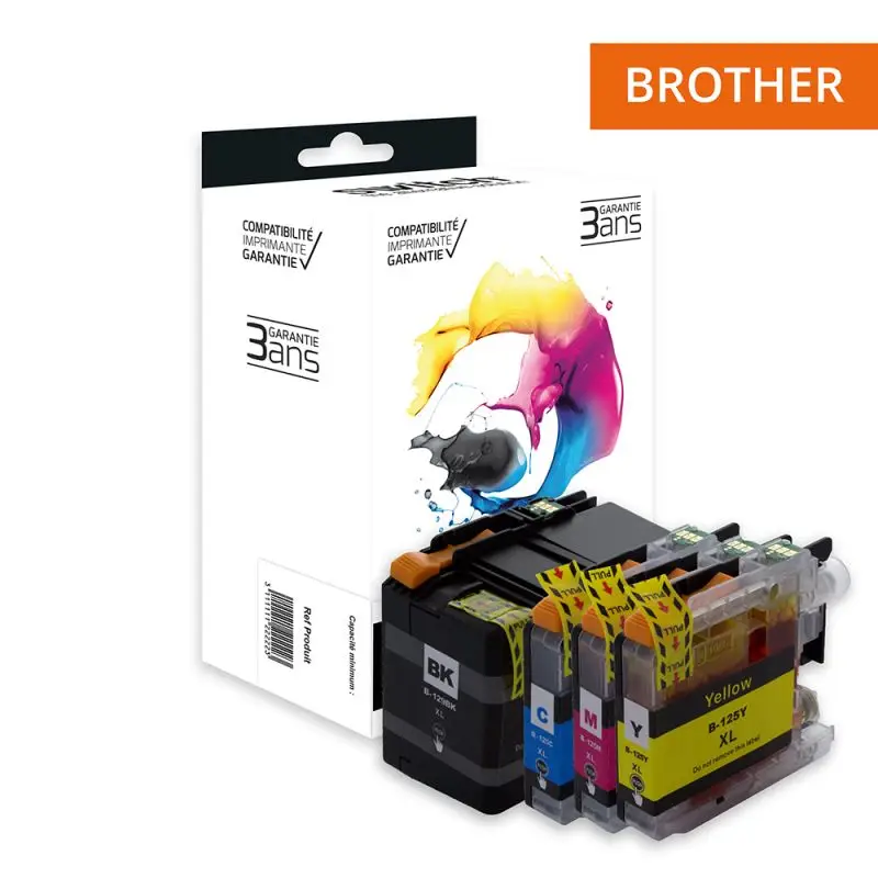 Brother 125/129 Cartouche Pack 4 Couleurs compatible équivalent à LC125, 129 · Switch