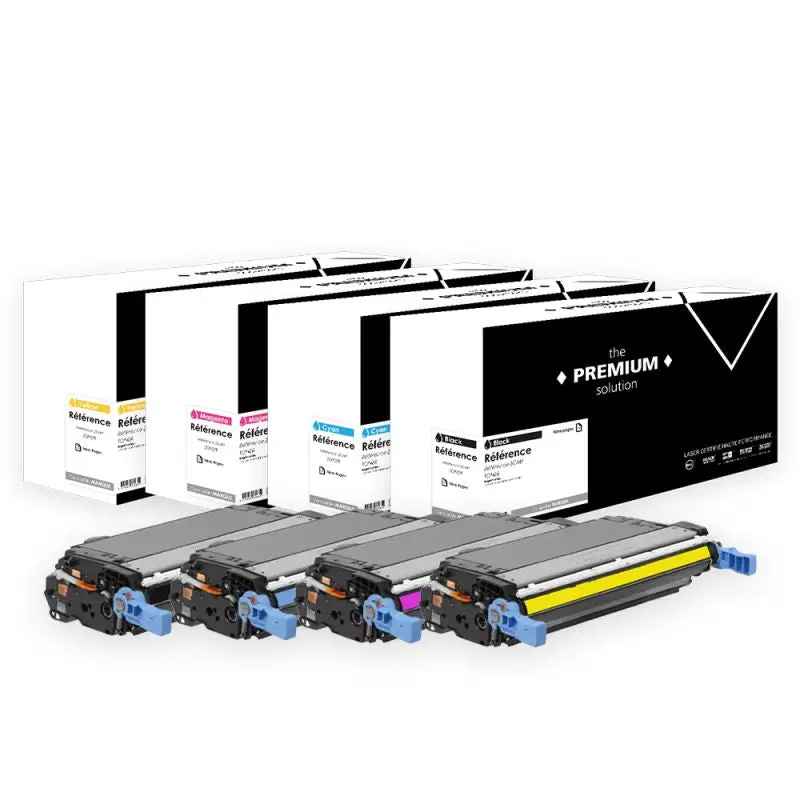 HP 643A Toner Pack 4 Couleurs compatible équivalent à Q5950A, Q5951A, Q5952A