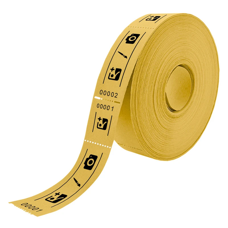 Tickets d'entrée personnalisés sur rouleau - 114 x 30 mm - 1000 tickets