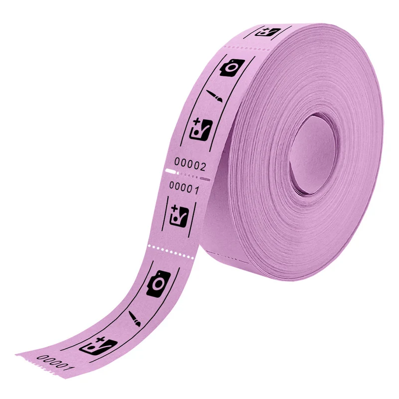 Tickets d'entrée personnalisés sur rouleau - 114 x 30 mm - 1000 tickets