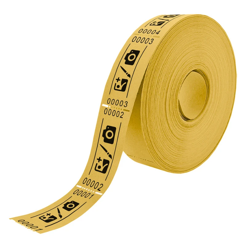 Rouleau avec tickets d'entrée personnalisés - 57 x 30 mm - 1000 tickets
