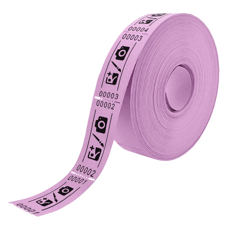Rouleau avec tickets d'entrée personnalisés - 57 x 30 mm - 1000 tickets