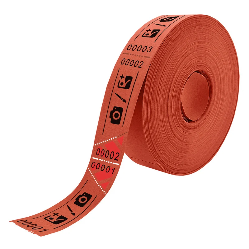 Tickets d'entrée personnalisés sur rouleau - 80 x 30 mm - 1000 tickets