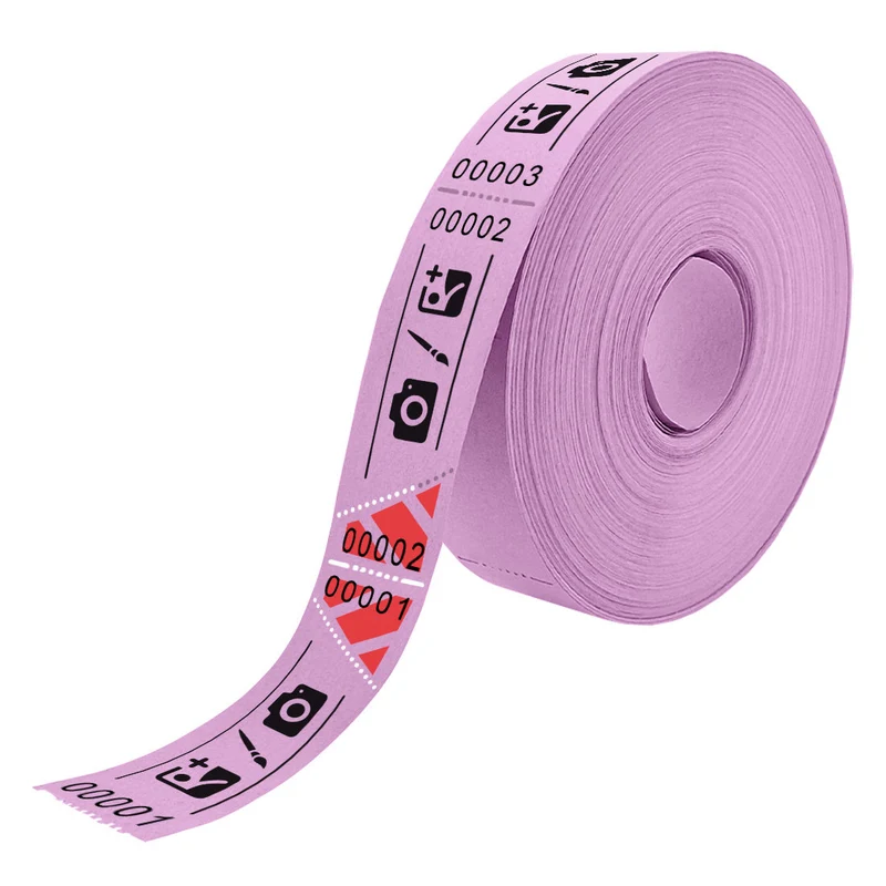 Tickets d'entrée personnalisés sur rouleau - 80 x 30 mm - 1000 tickets