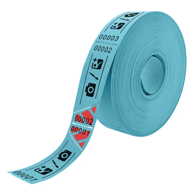 Tickets d'entrée personnalisés sur rouleau - 80 x 30 mm - 1000 tickets
