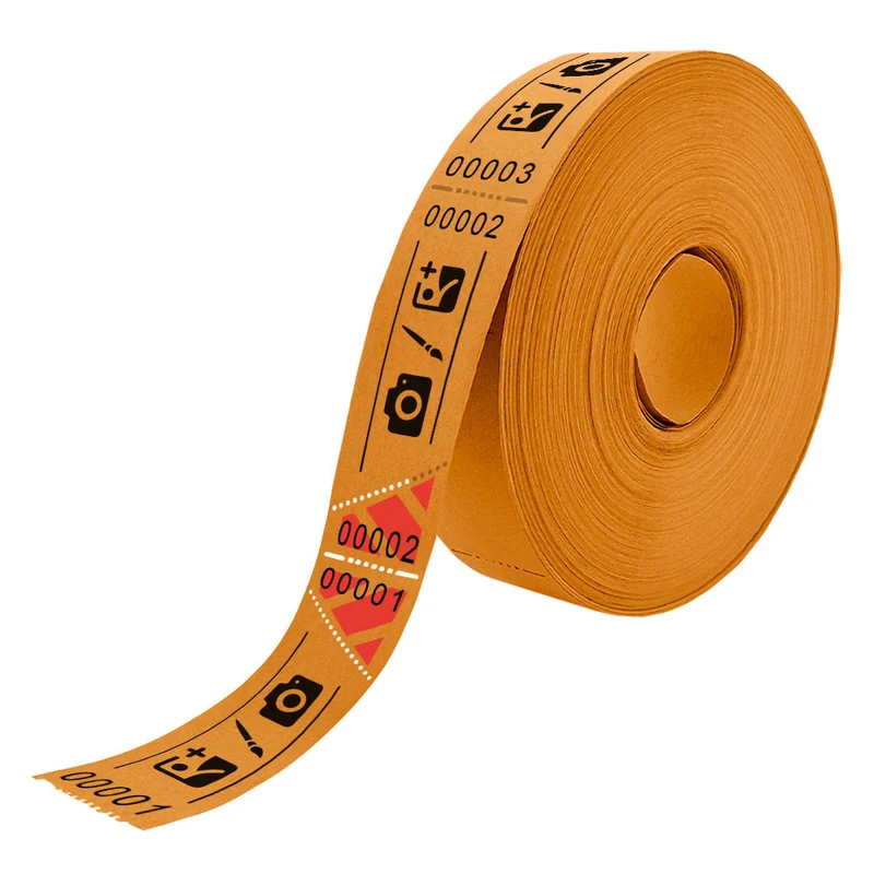 Tickets d'entrée personnalisés sur rouleau - 80 x 30 mm - 1000 tickets
