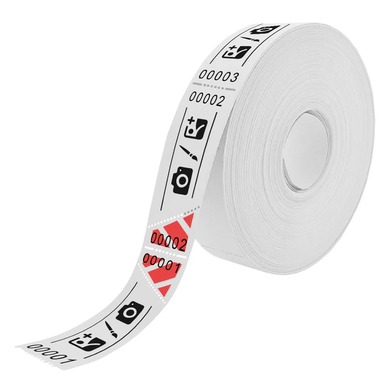 Tickets d'entrée personnalisés sur rouleau - 80 x 30 mm - 1000 tickets