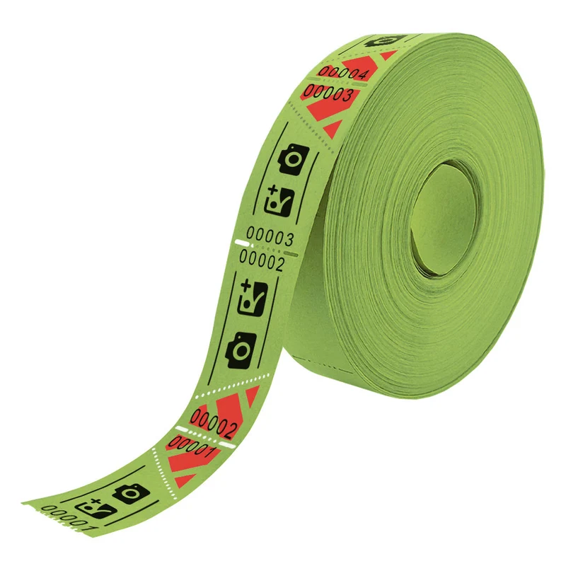 Tickets d'entrée personnalisés sur rouleau - 57 x 30 mm - 1000 tickets