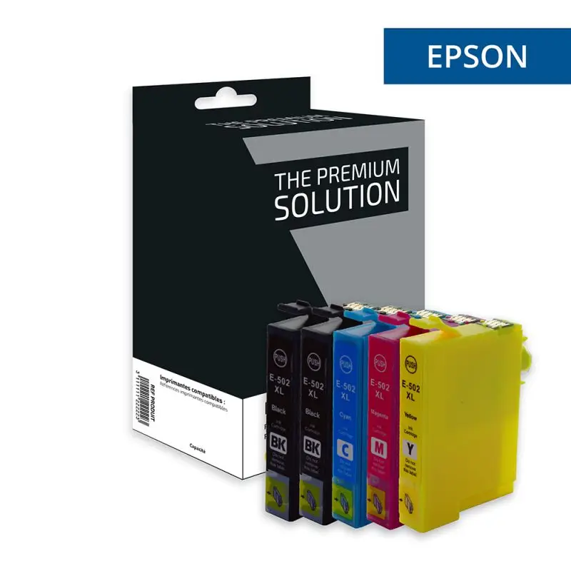 Epson 502XL Jumelles Cartouche Pack 4 Couleurs compatible équivalent à C13T02W64010